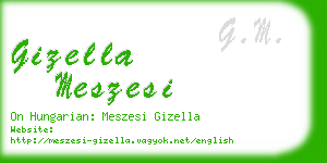 gizella meszesi business card